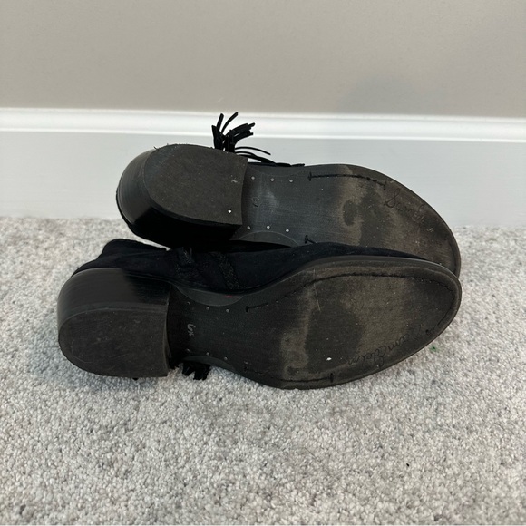 Sam Edelman Paige Black Fringe Ankle Boots - Picture 11 of 11